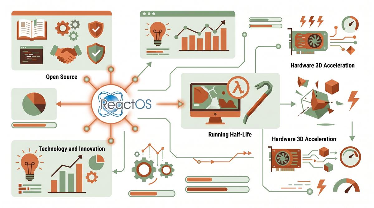 ReactOS Runs Half-Life With 3D Acceleration on Real Hardware After 28 Years